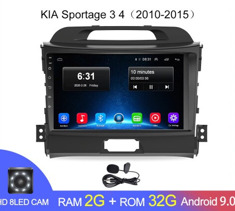 Магнитола Android 1G-16G Kia Sportage 2011- Магнитола Android 1G-16G Kia Sportage 2011-
